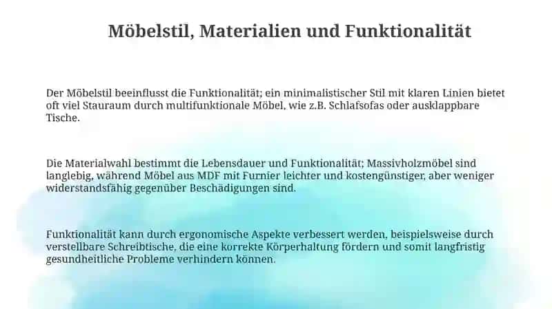 Die Wohnungseinrichtungen 3