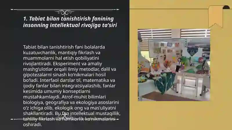 Tabiat bilan tanishtirish fanining intellektual rivojiga ta'siri 3