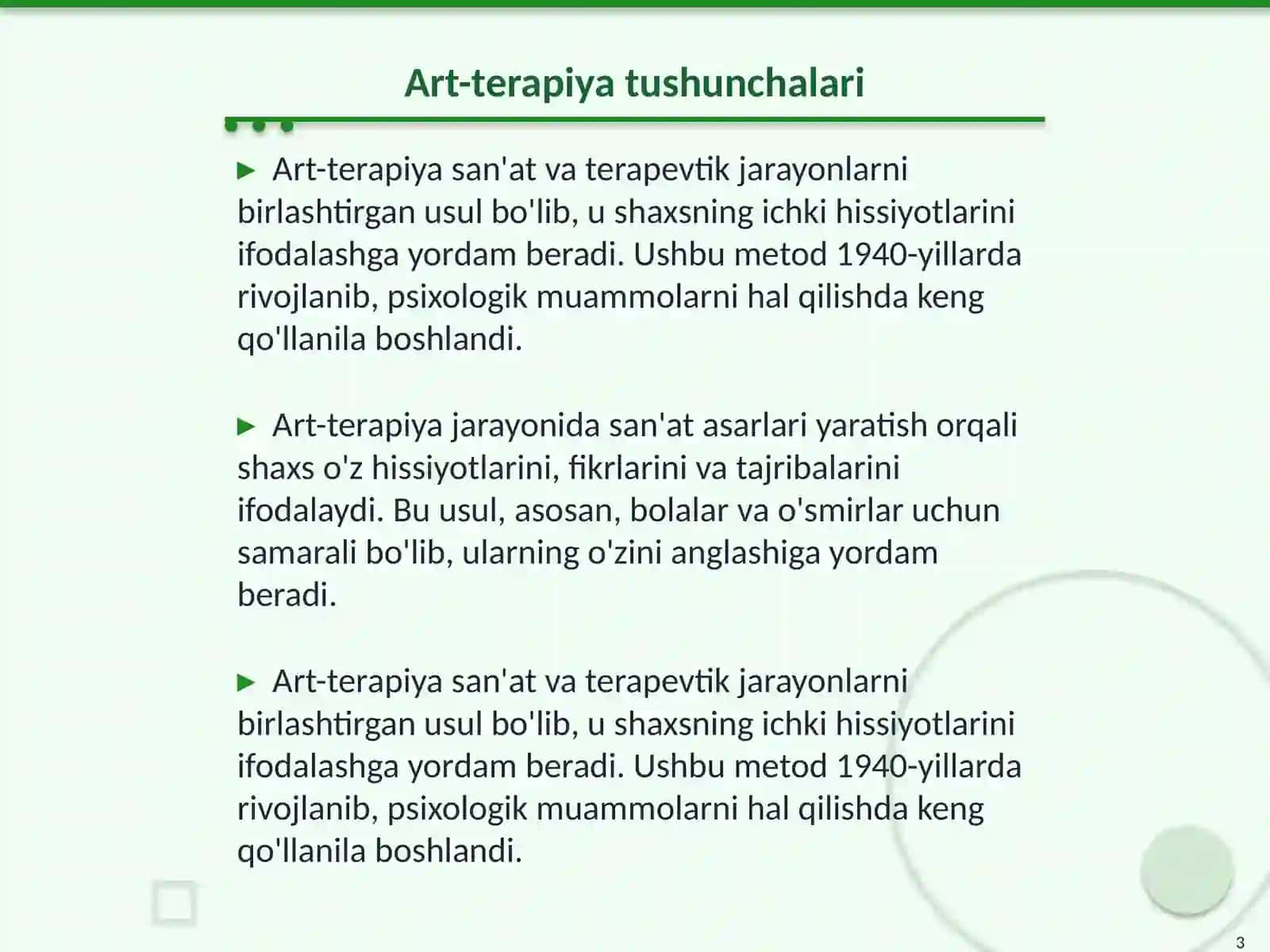 Art-terapiya usullari 3