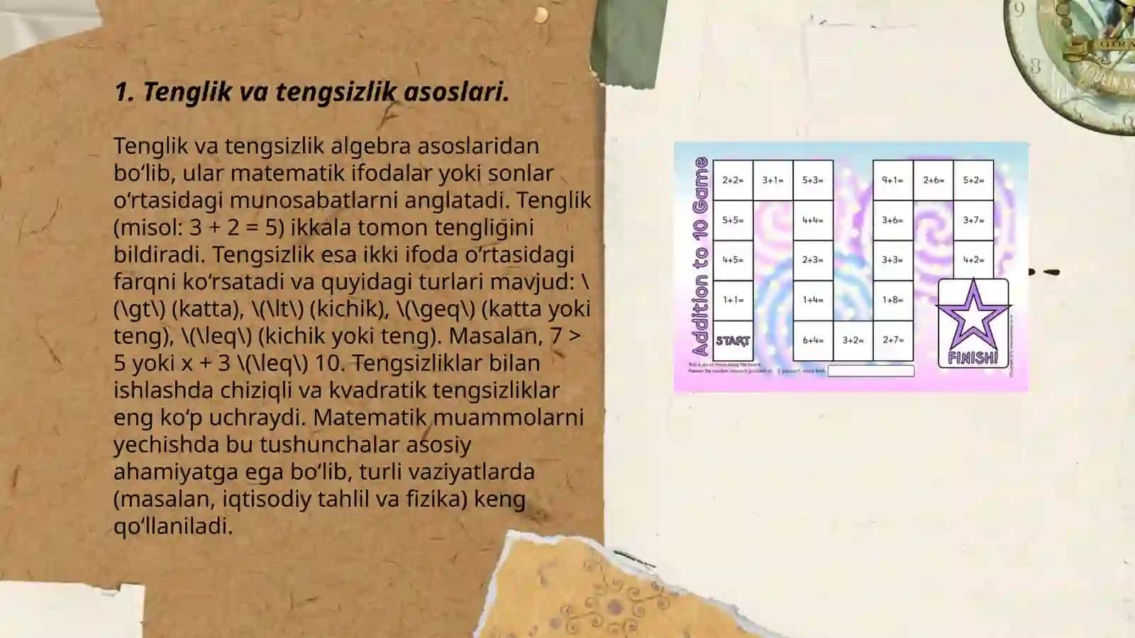 Boshlangʻich sinflarda matematika oʻqitishda tenglik tengsizlik tushunchasini oʻzgartirish metodikasi 3