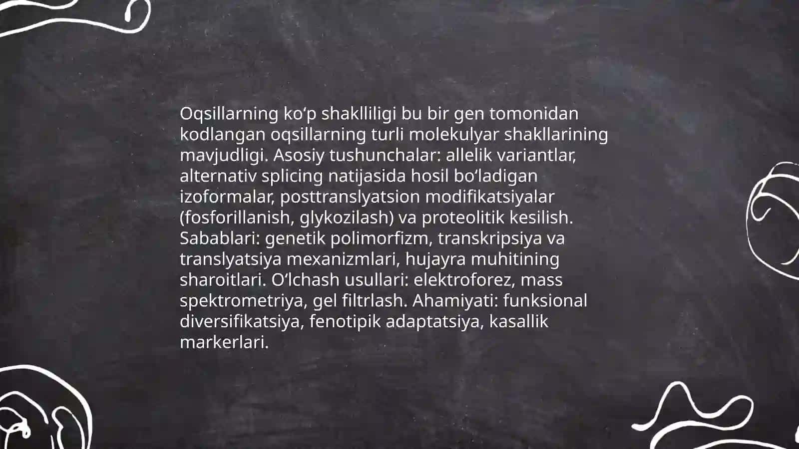 Oqsillarning koʻp shaklliligi 3