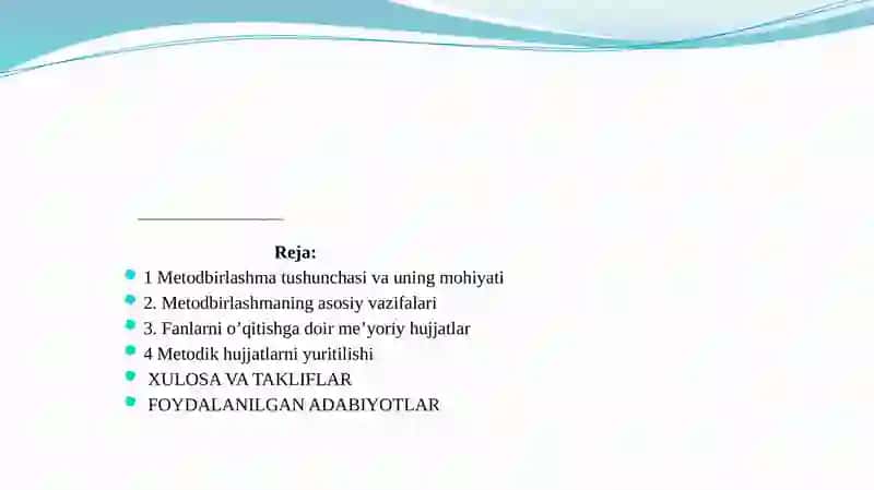 Metodbirlashmaning asosiy vazifalari. O‘qituvchilarning fanlarni o‘qitishga doir me’yoriy va metodik hujjatlarni yuritish. 3