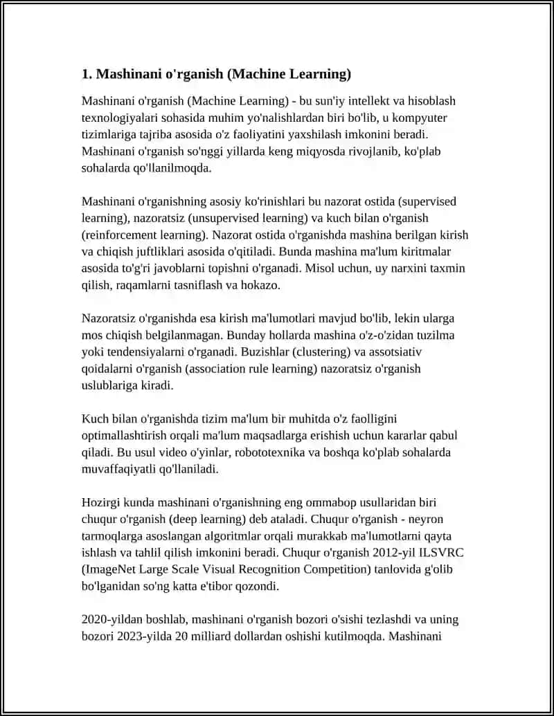 Mashinani o'rganish (Machine Learning) 3