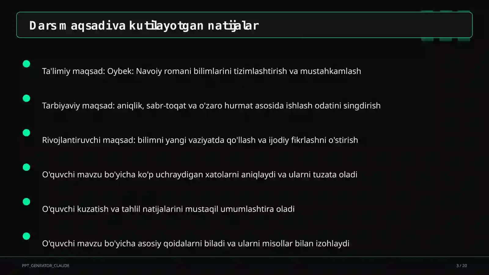 Oybek: Navoiy romani (10-sinf) 3