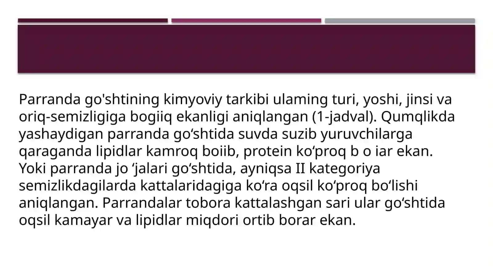 PARRANDA MAHSULOTLARNING  FIZIK KIMYOVIY XUSUSIYATLARI 3