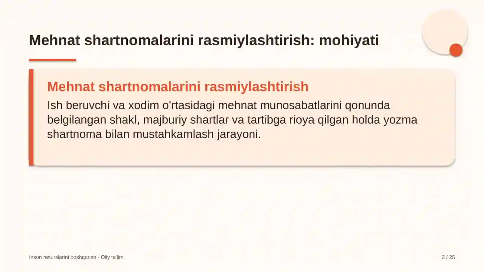 Ehtiyot qismlar do'konlarida mehnat shartnomalarini rasmiylashtirish 3