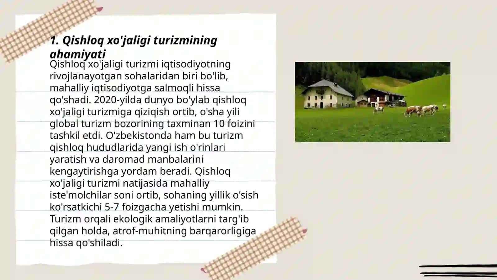 Qishloq xo’jaligi turizmi 3