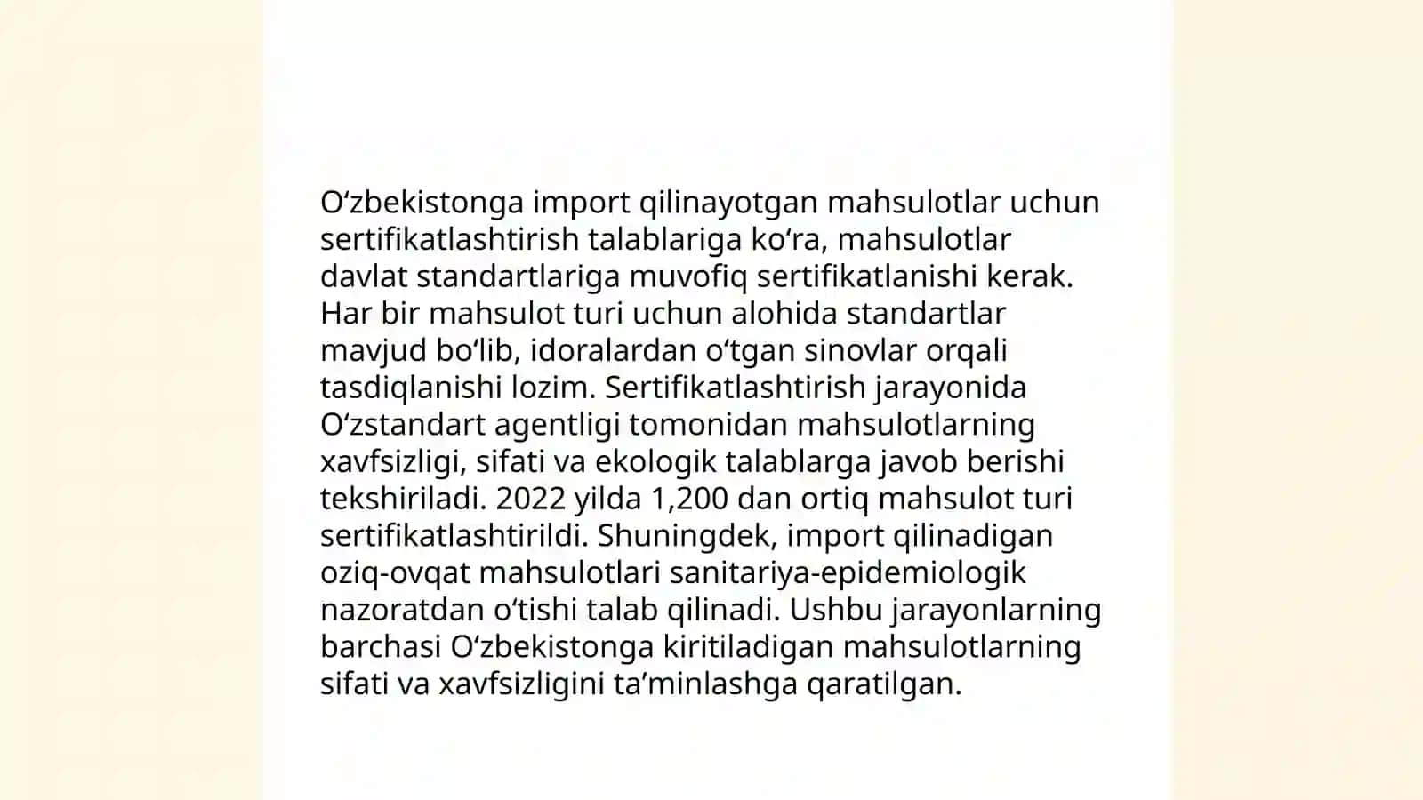 Sertifikatlashtirish talablari 3