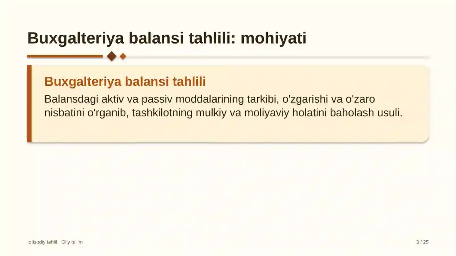 moliya sohasida buxgalteriya balansi tahlili 7497 3