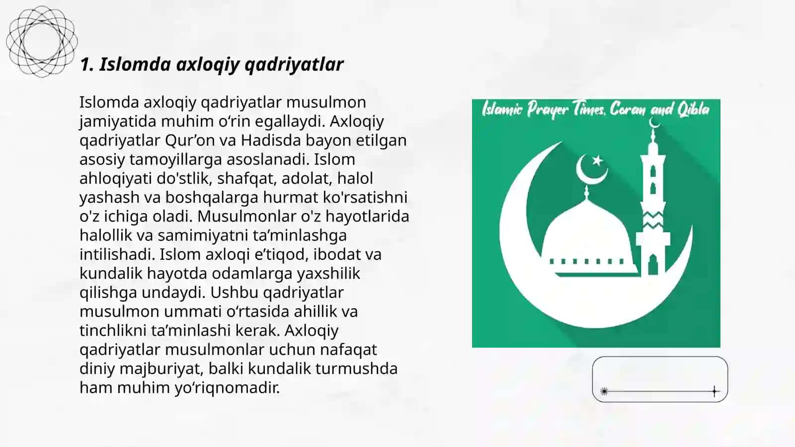 Islom dini qadriyatlari 3
