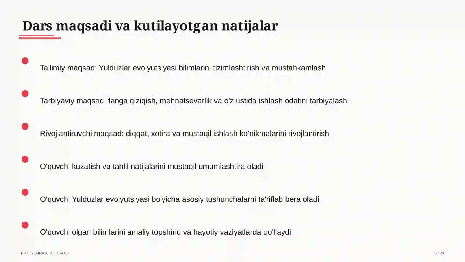 Yulduzlar evolyutsiyasi (11-sinf) 3