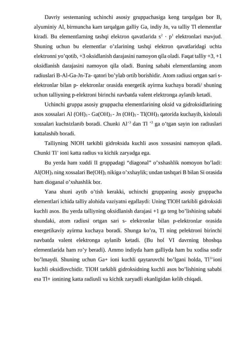 3-Gruppa elementlariga umumiy xarakteristika 3