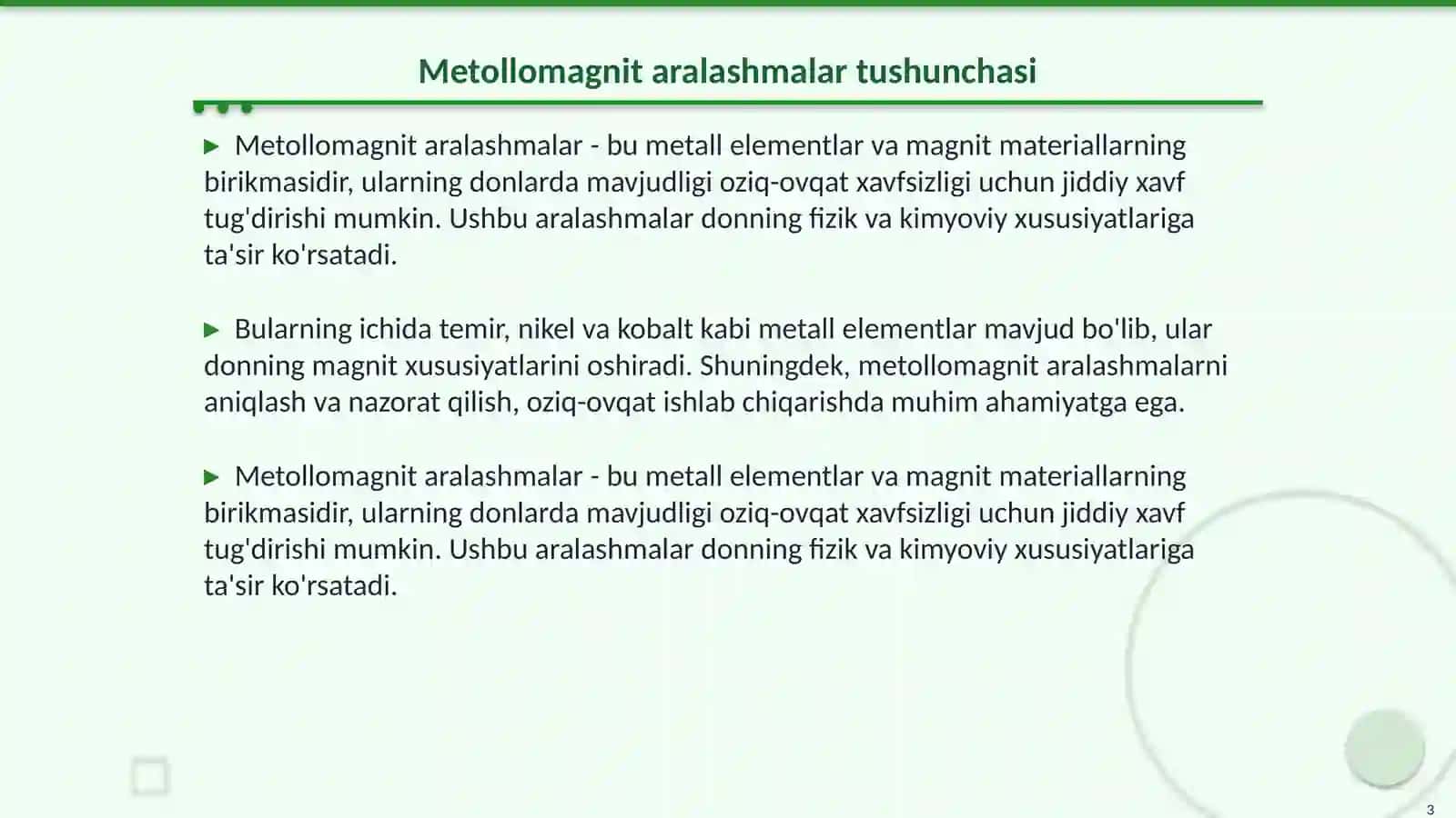 Metollomagnit aralashmalar tushunchasi 3