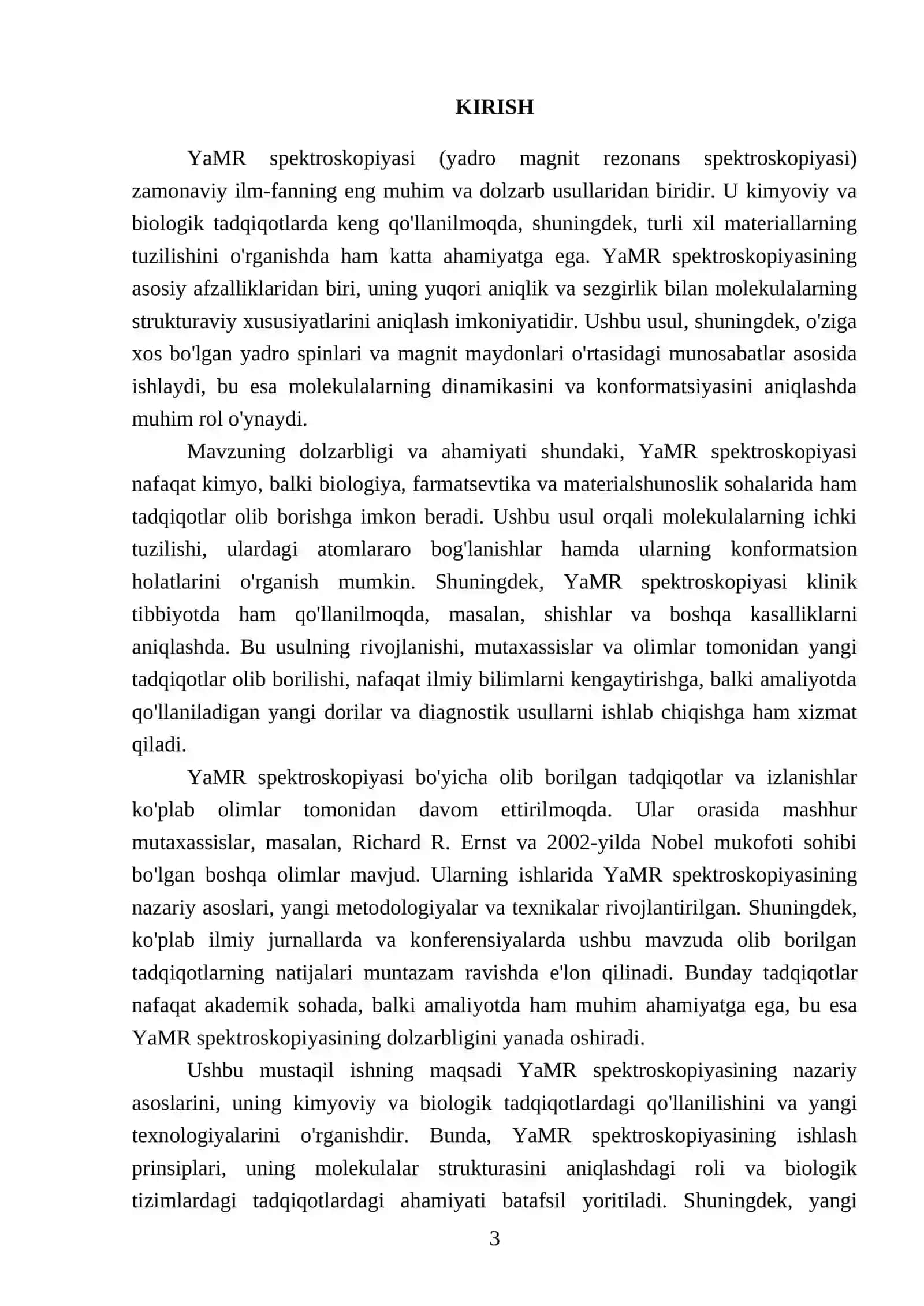 YaMR spektroskopiyasi 3