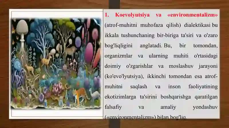 Koevolyutsiya va environmentalizm dialektikasi 3