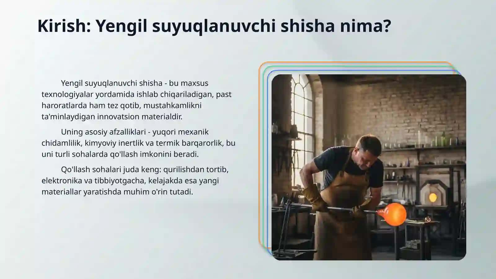 Yengil suyuqlanuvchi shisha olish 3