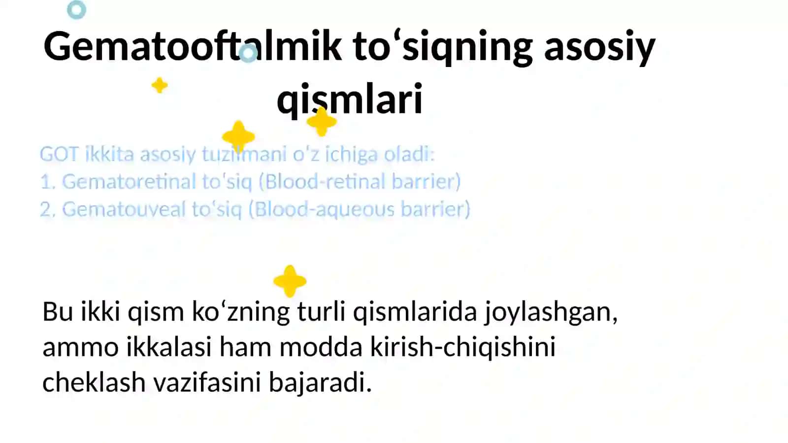 Gematooftalmik to'siqlar 3