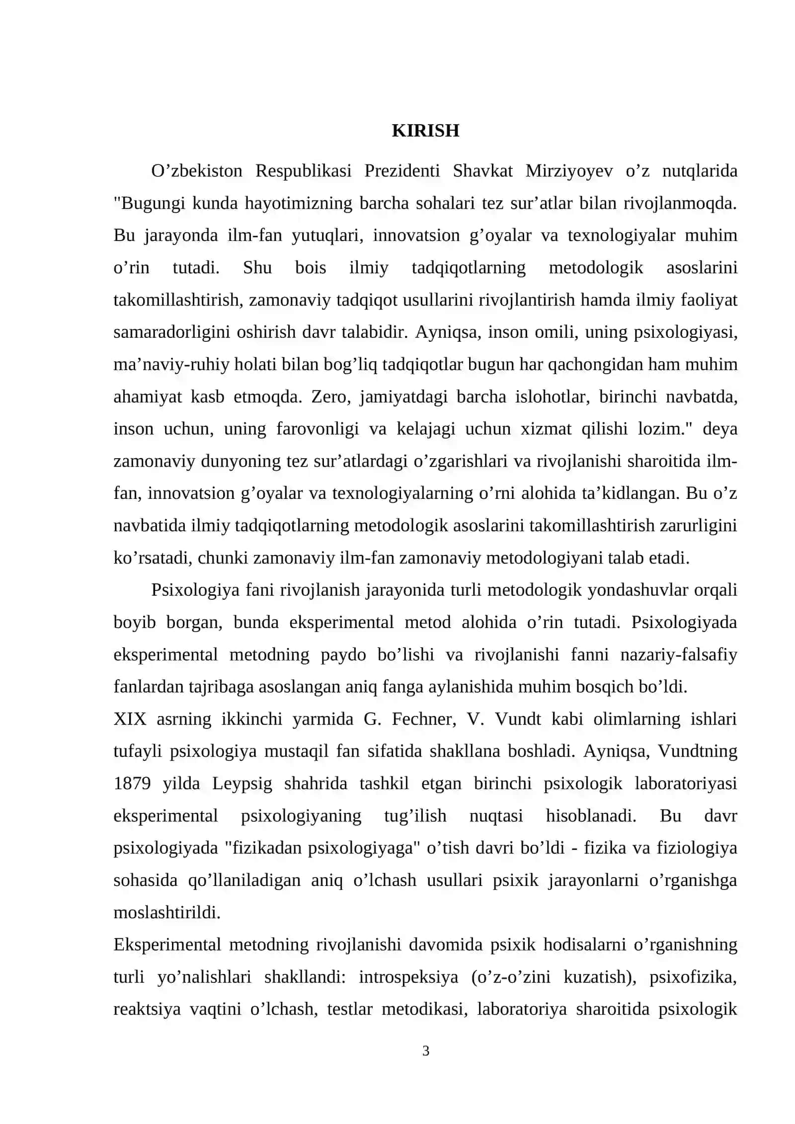 РSIXОLОGIYАDА EKSРERIMENTАL METОDINING TАRIXI 3