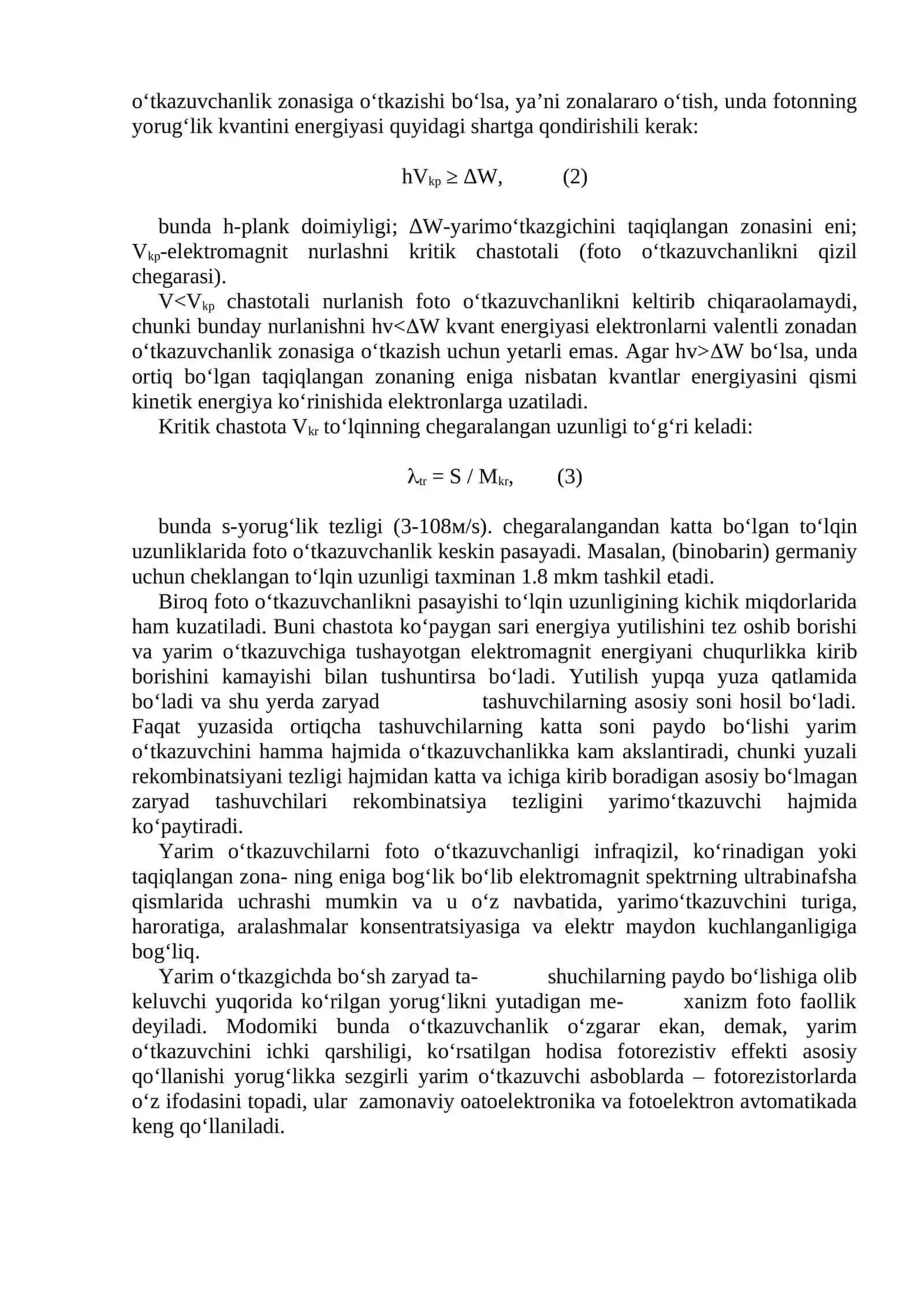 Fotoelektrik va elektrooptik signallarni o‘zgartirish asosidagi yarim o‘tkazuvchi elementlari 3