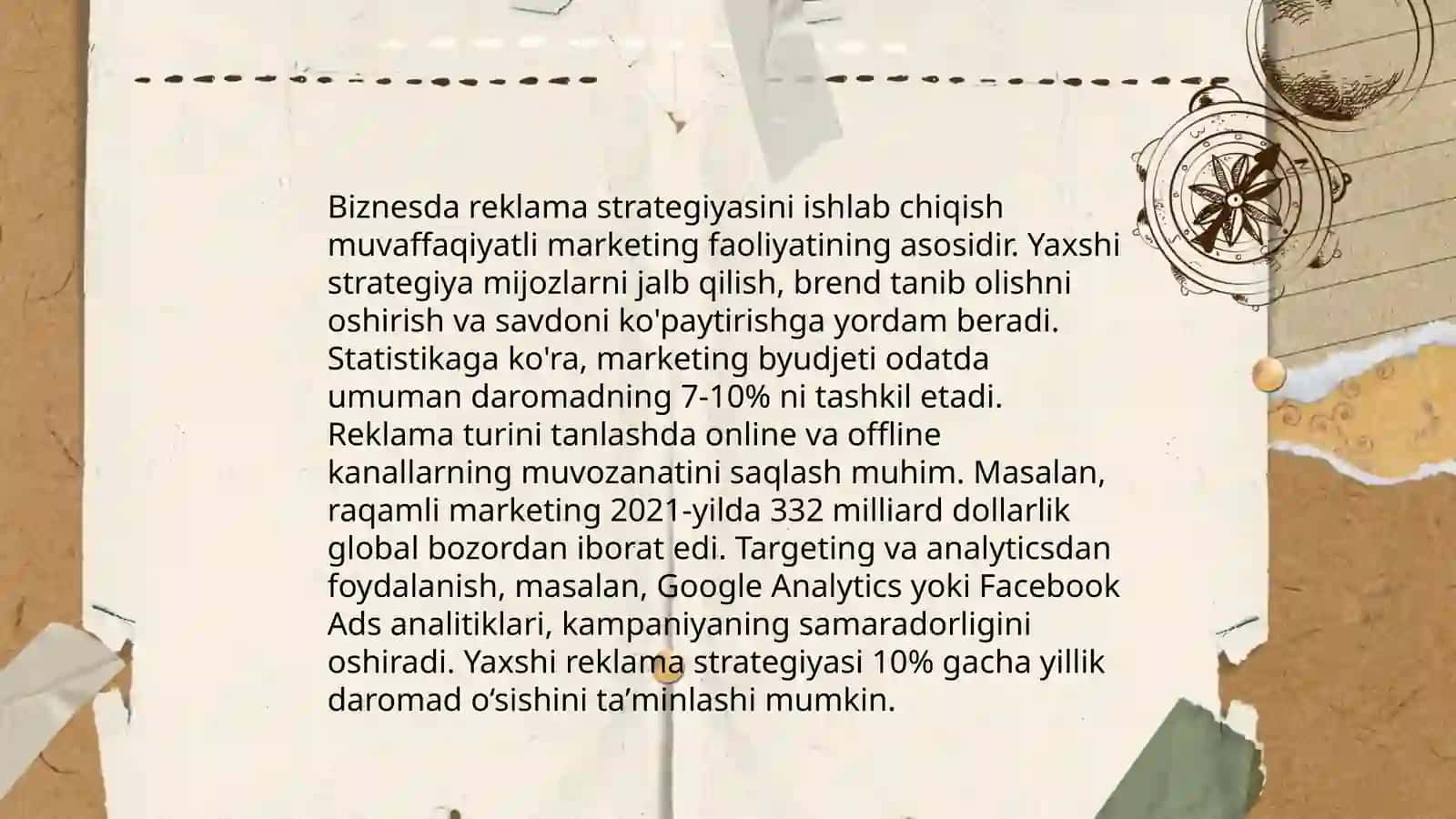 Biznesda reklama faoliyatini tashkil etish 3