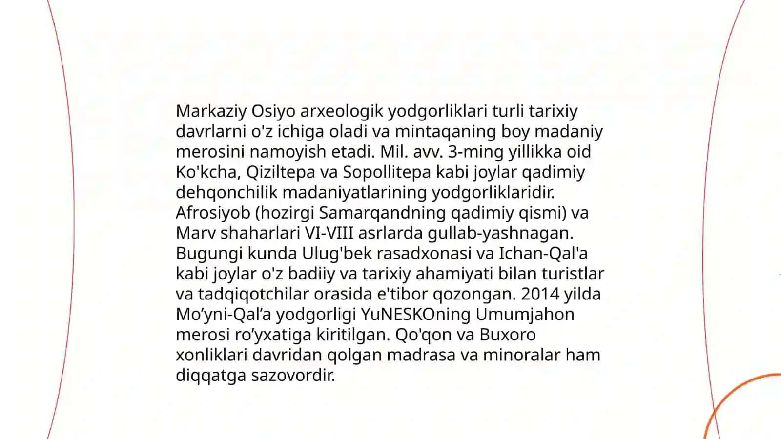 Markaziy Osiyo Archazorlari 3