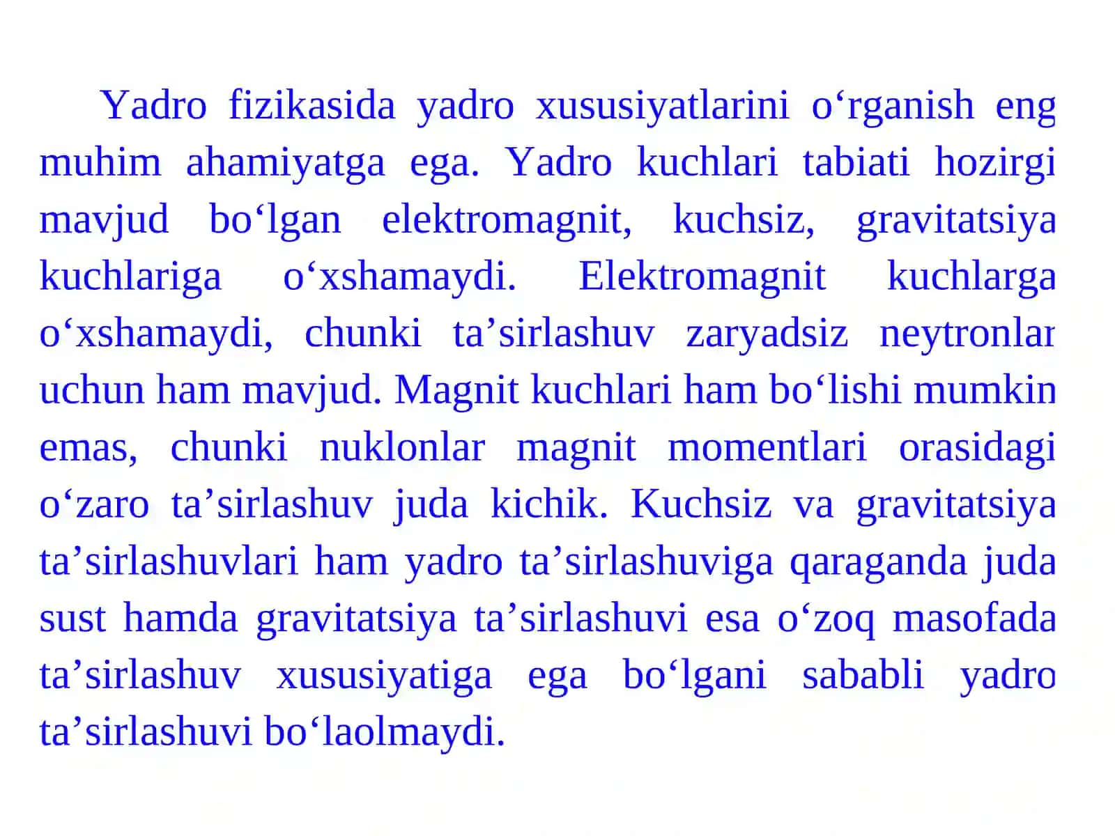 Yadro kuchlarining umumiy tavsifi va xususiyatlari 3