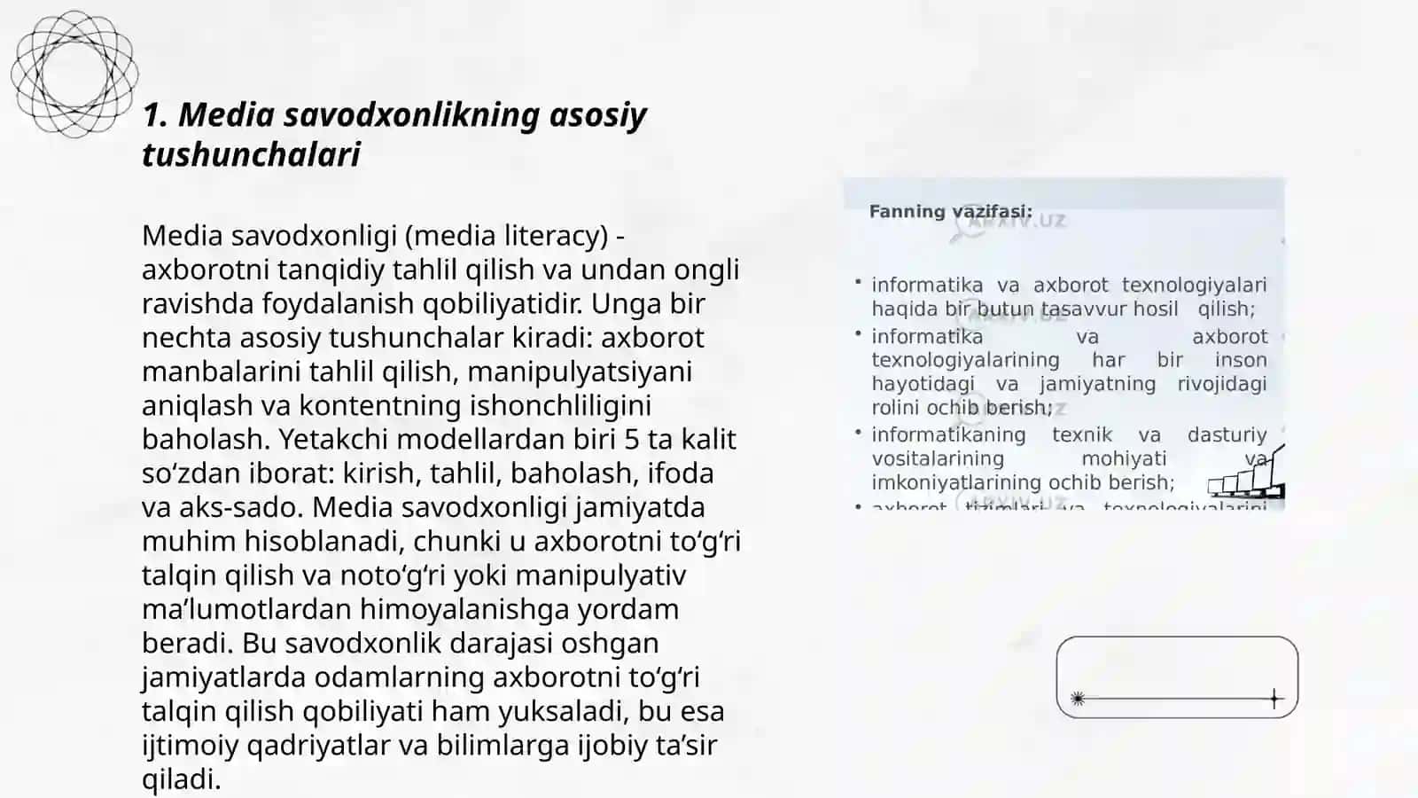 Media savodxonlikning asosiy tushunchalari 3