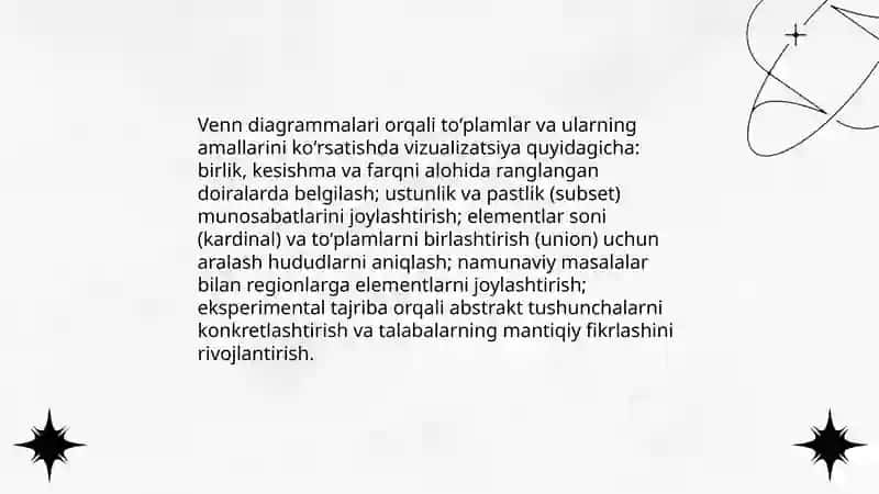 Konsentrlar boʻyicha algebra elementlari mavzusini oʻrganishda koʻrgazmali qurollardan foydalanish 3