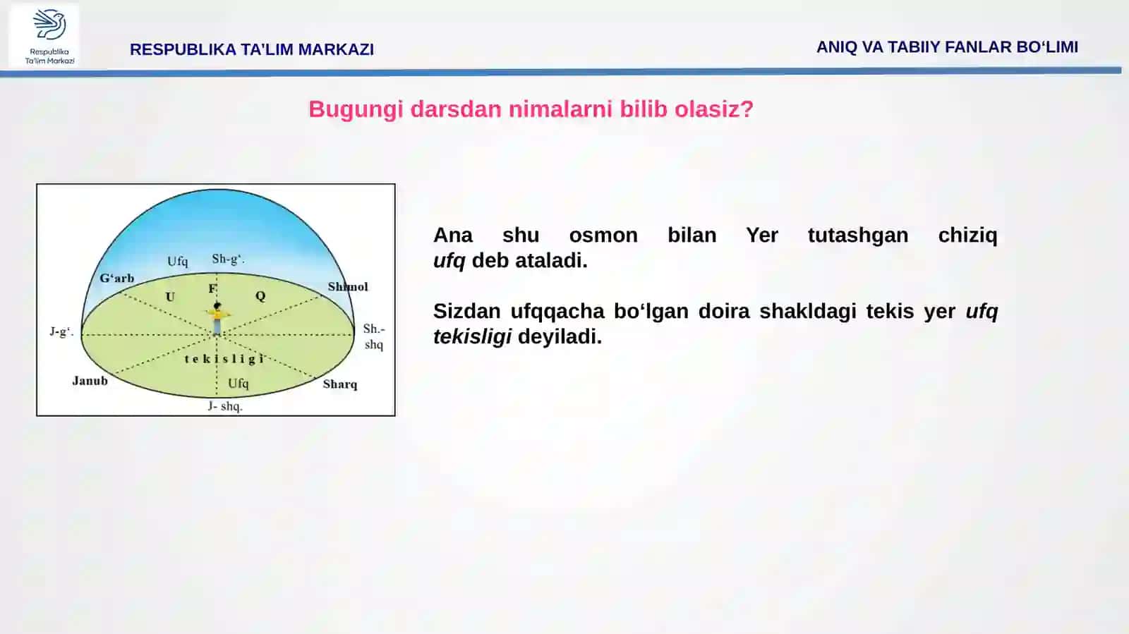 5-sinf Geografiya Azimut va masofani o'lchash dars taqdimoti 3