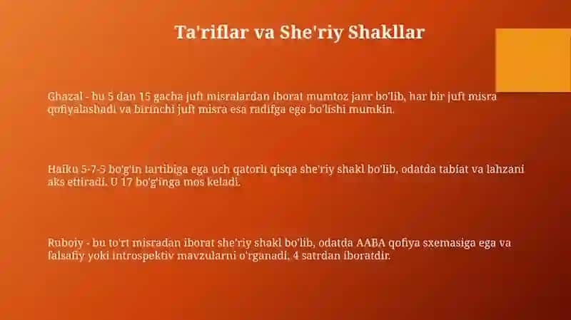 Hozirgi she'riyat janrlari 3