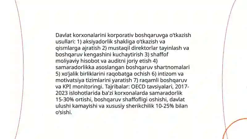 Davlat korxonalarining transformatsiyasi va modernizatsiya yo‘llari 3
