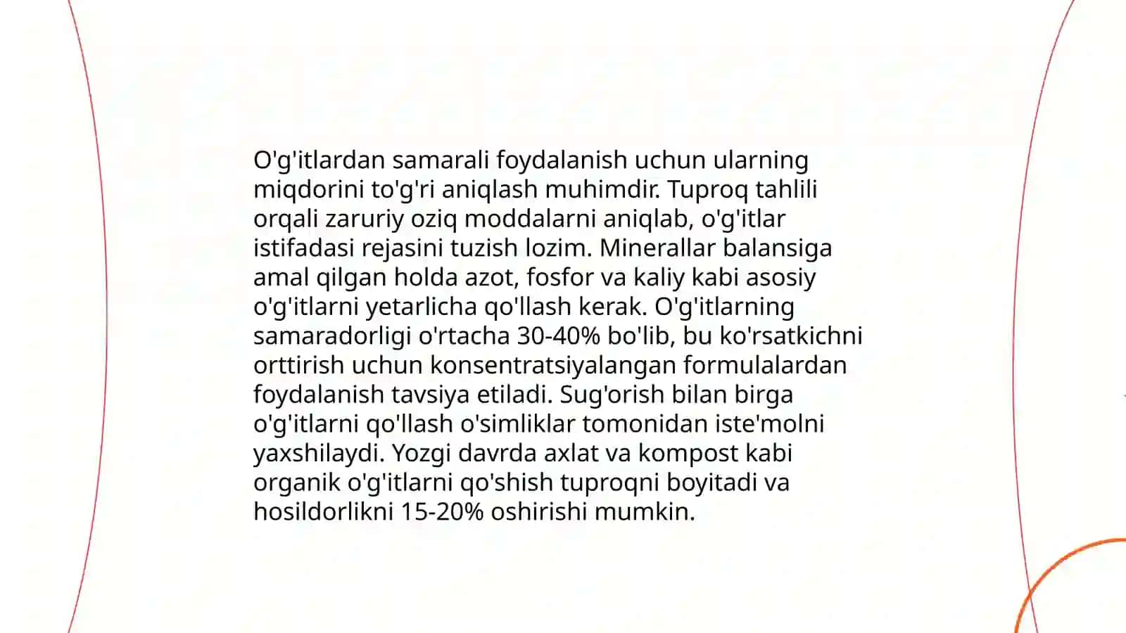 Agrokimyoviy xizmat jarayonida ekologik muammolarni kamaytirish 3