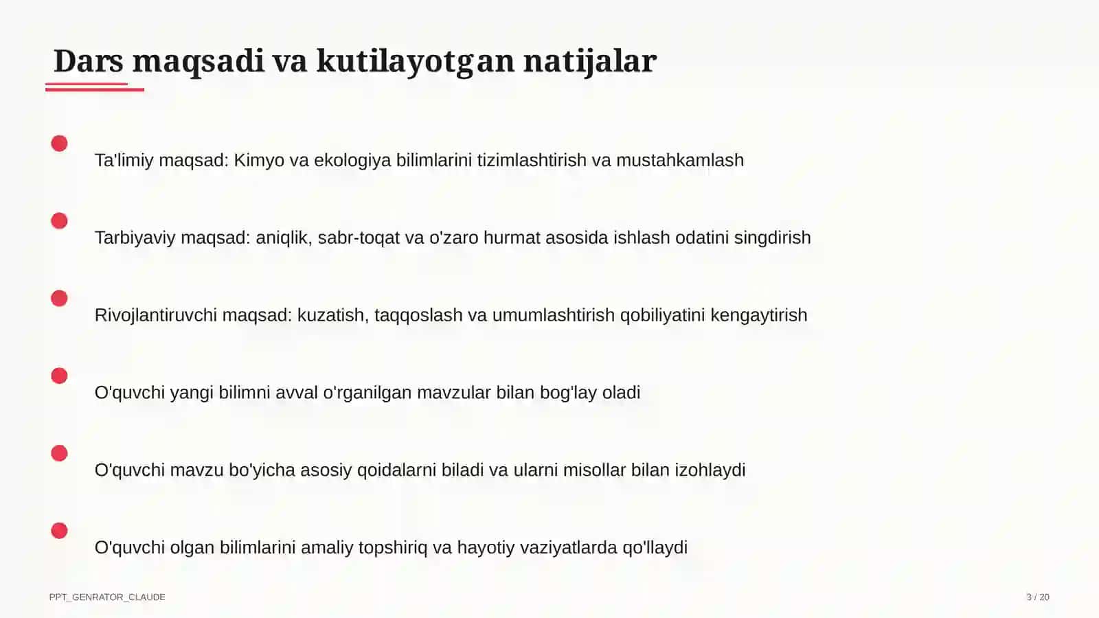 Kimyo va ekologiya (11-sinf) 3
