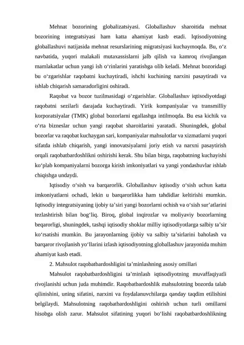Globallashuvning iqtisodiyotga ta’siri 3