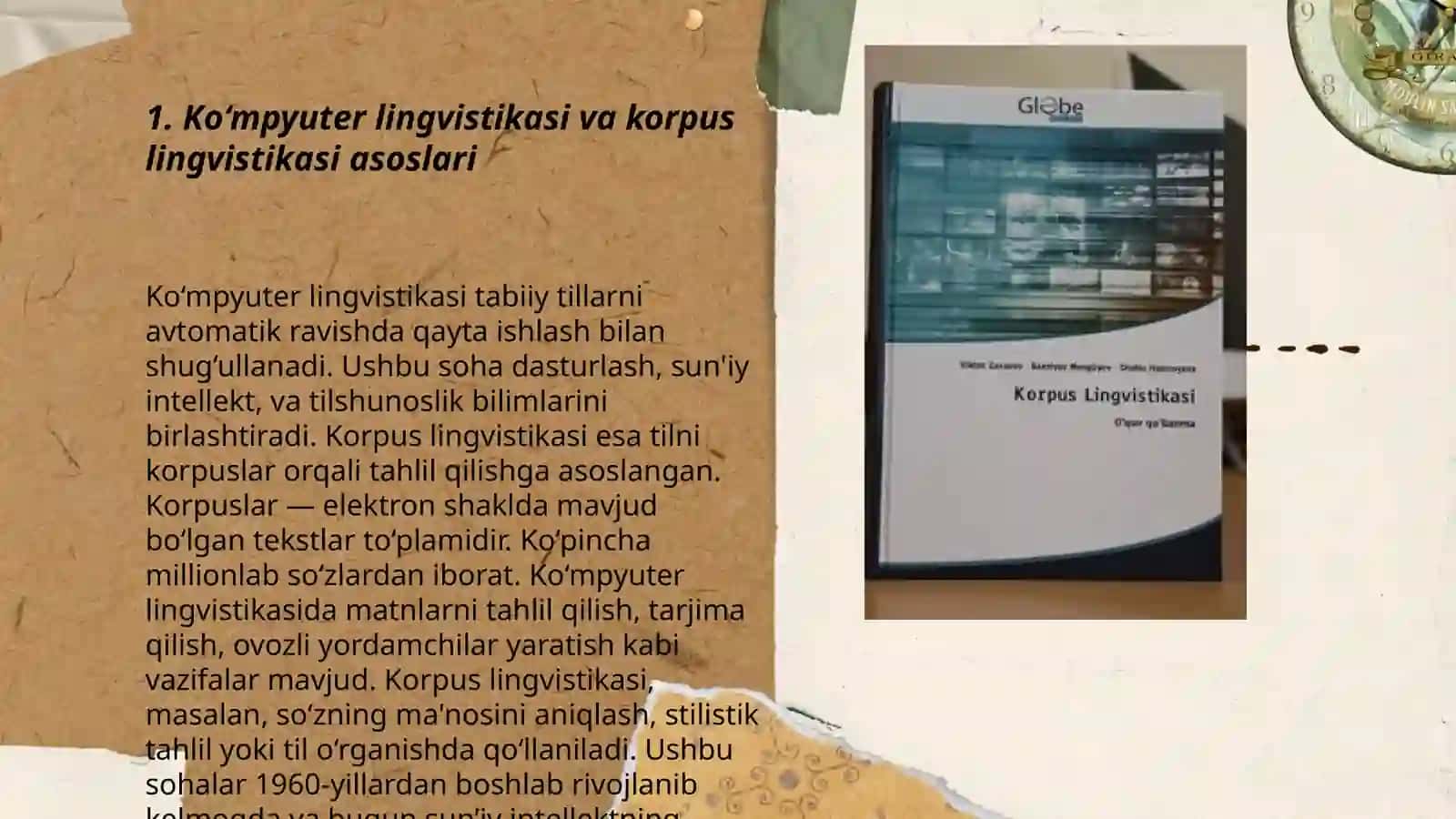 Kompyuter lingvistikasi va korpus lingvistikasining o’xshash farqli jihatlari 3