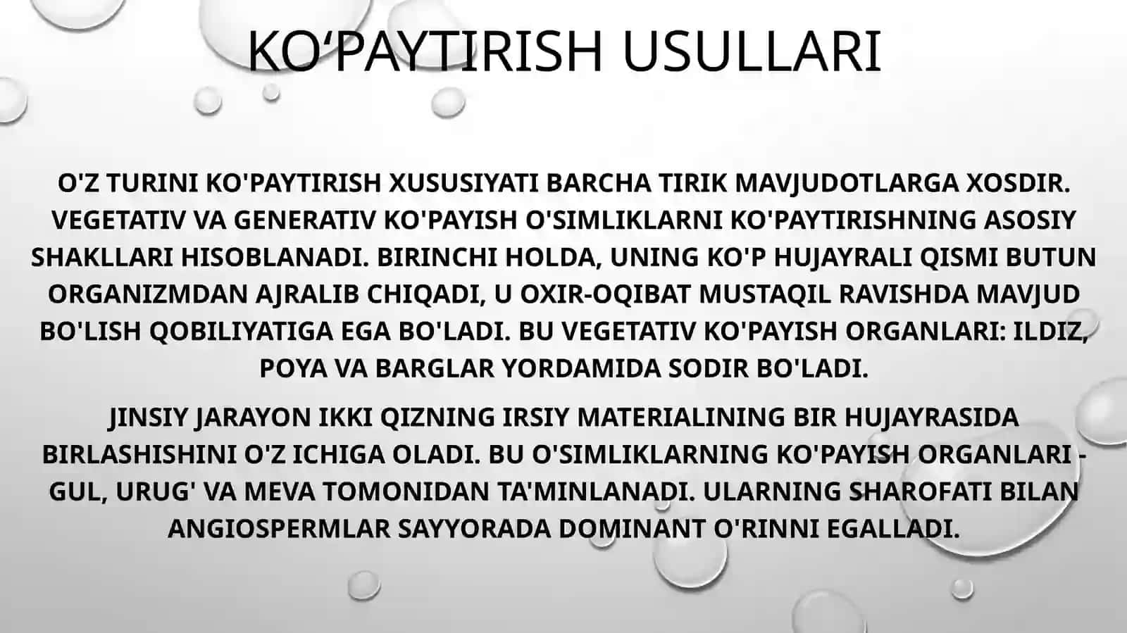 O'simliklarning ko'payishi va seleksiyasi 3