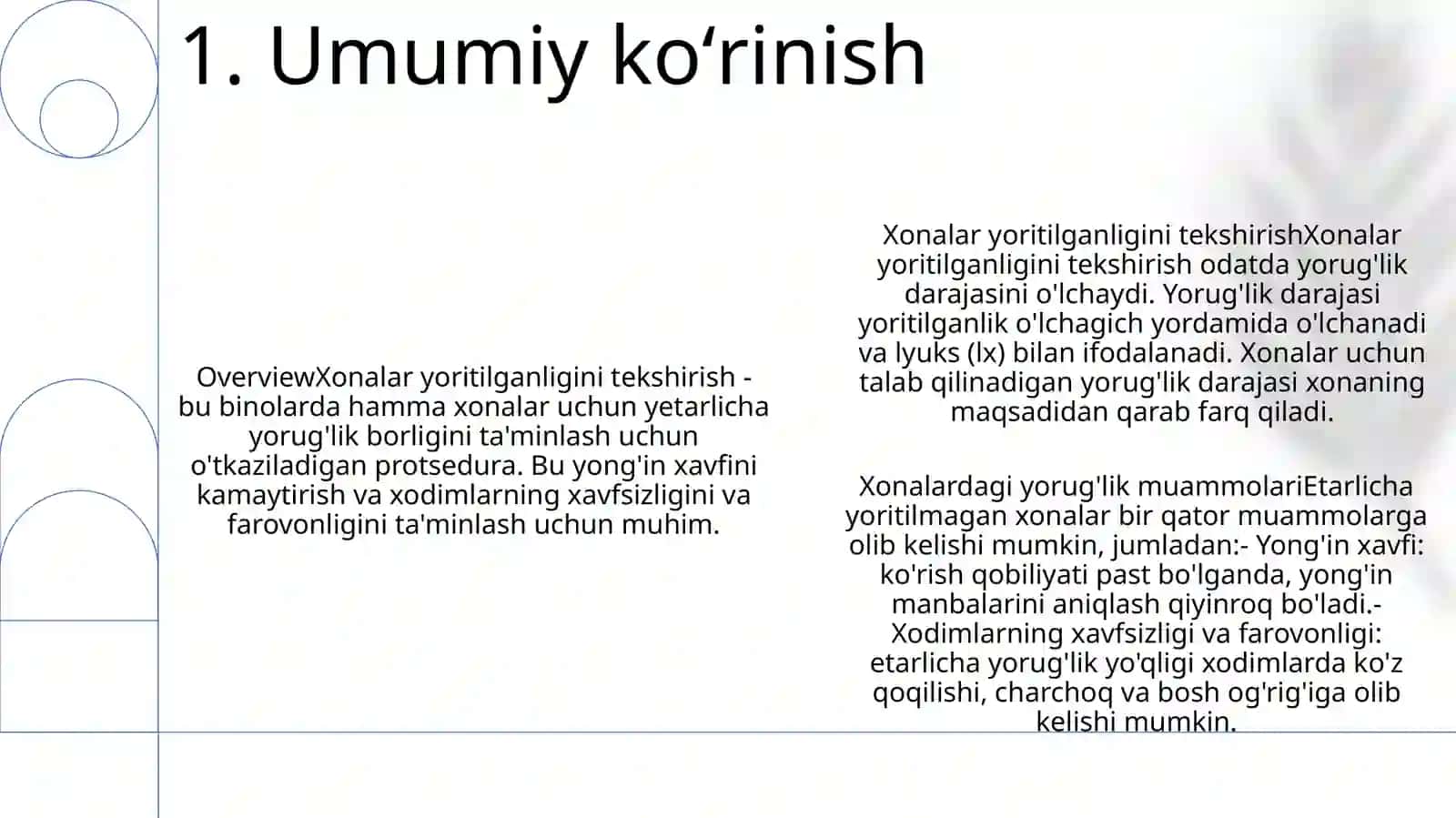 Xonalar Yoritilganligini Tekshirish 3