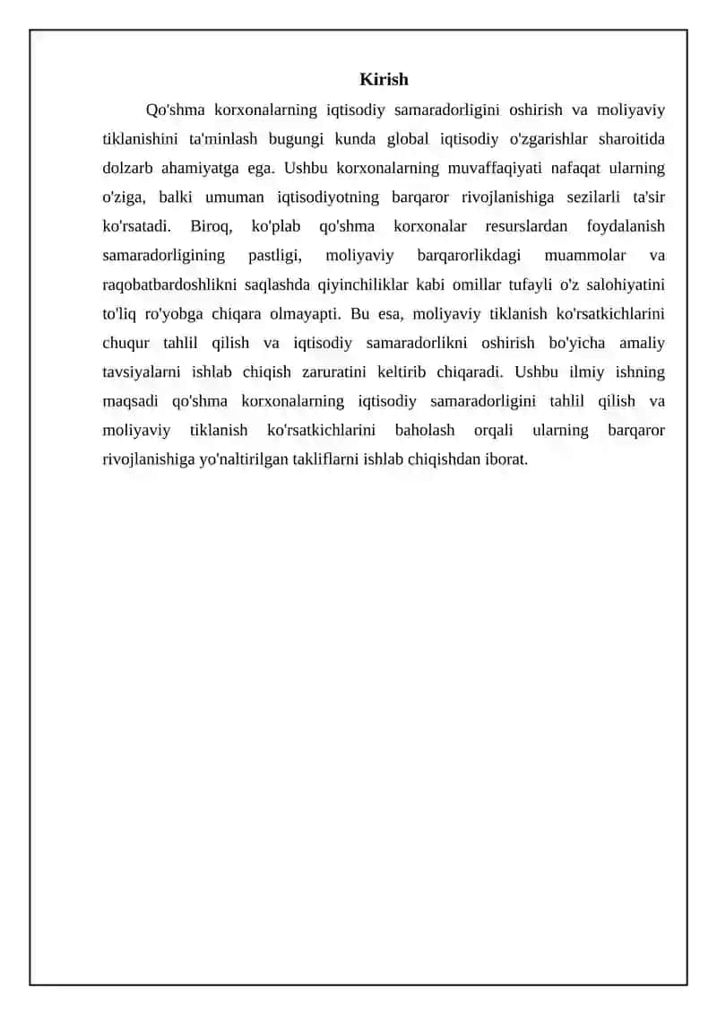 Aksiyadorlik jamiyatida iqtisadiy samarador va moliyaviy sog'lomlashtirish korsatkich tah 3