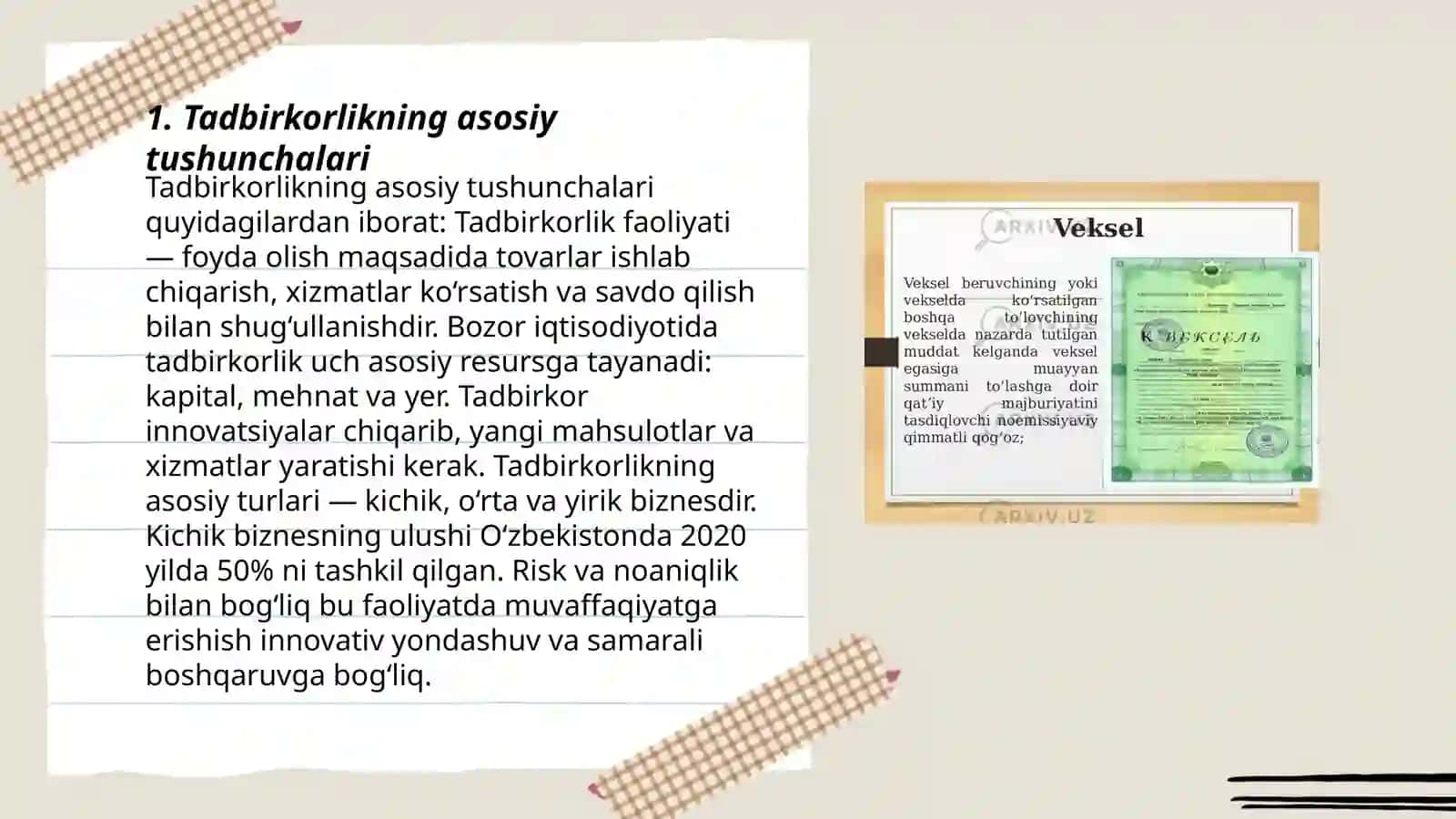 Tadbirkorlik faoliyatini rejalashtirish 3