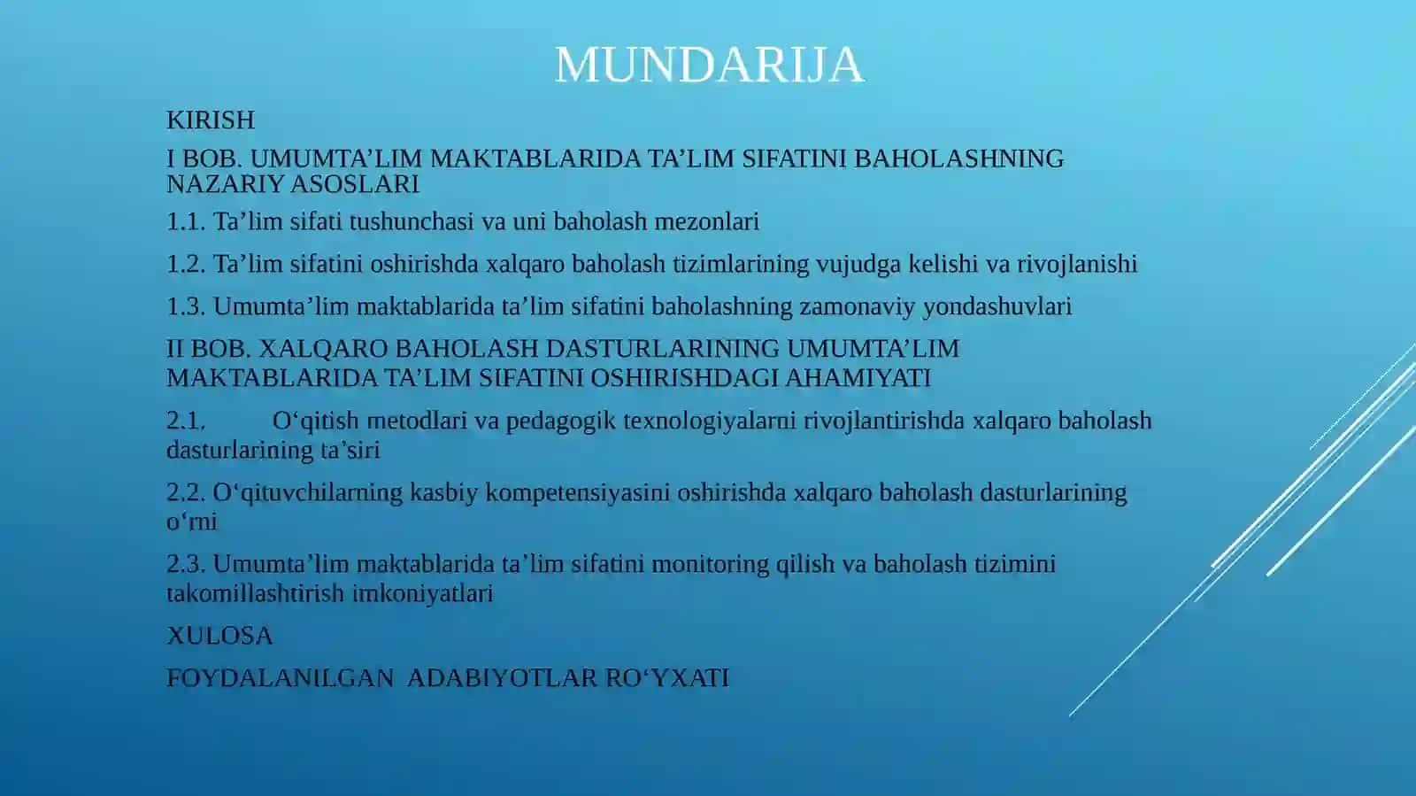 UMUMTA‘LIM MAKTABLARIDA TA‘LIM SIFATINI OSHIRISHDA XALQARO BAHOLASH DASTURLARI(PISA, TIMSS,PIRLS)NING AHAMIYATI 3
