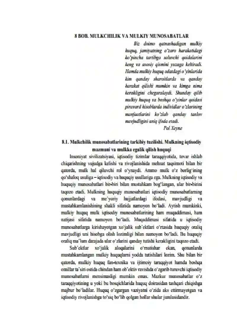 Mulkchilik va mulkiy munosabatlar 3
