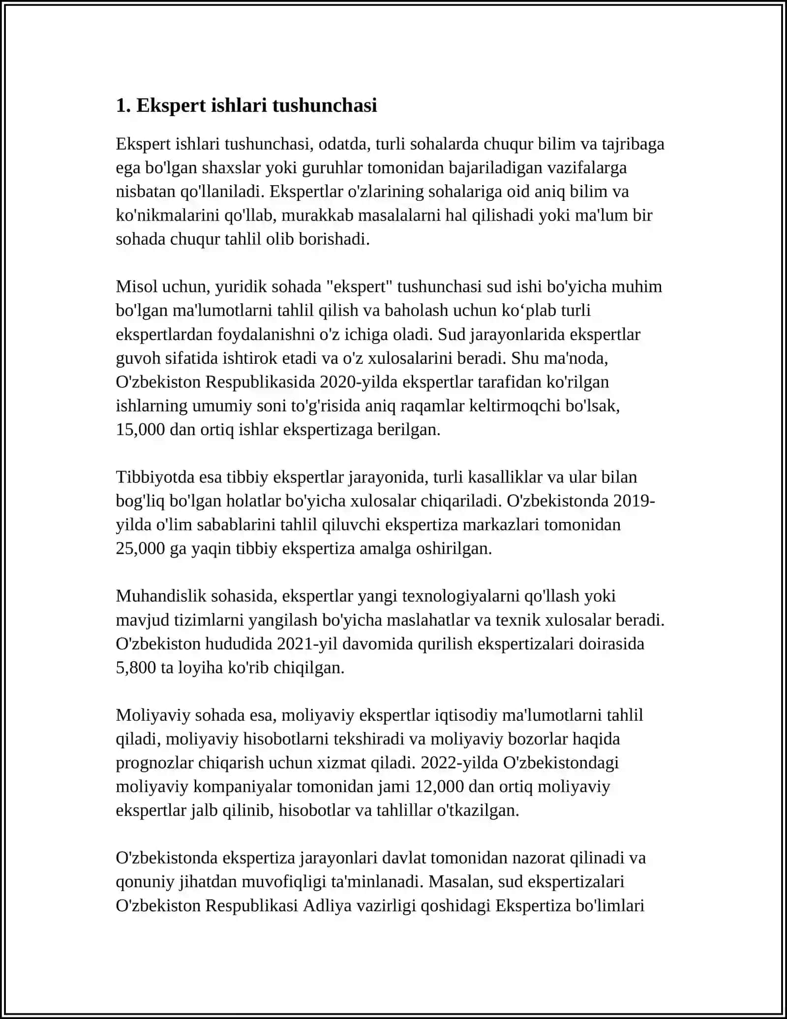 EKSPERT ISHLARINI TASHKIL ETISHNING ASOSIY PRINSIPI 3