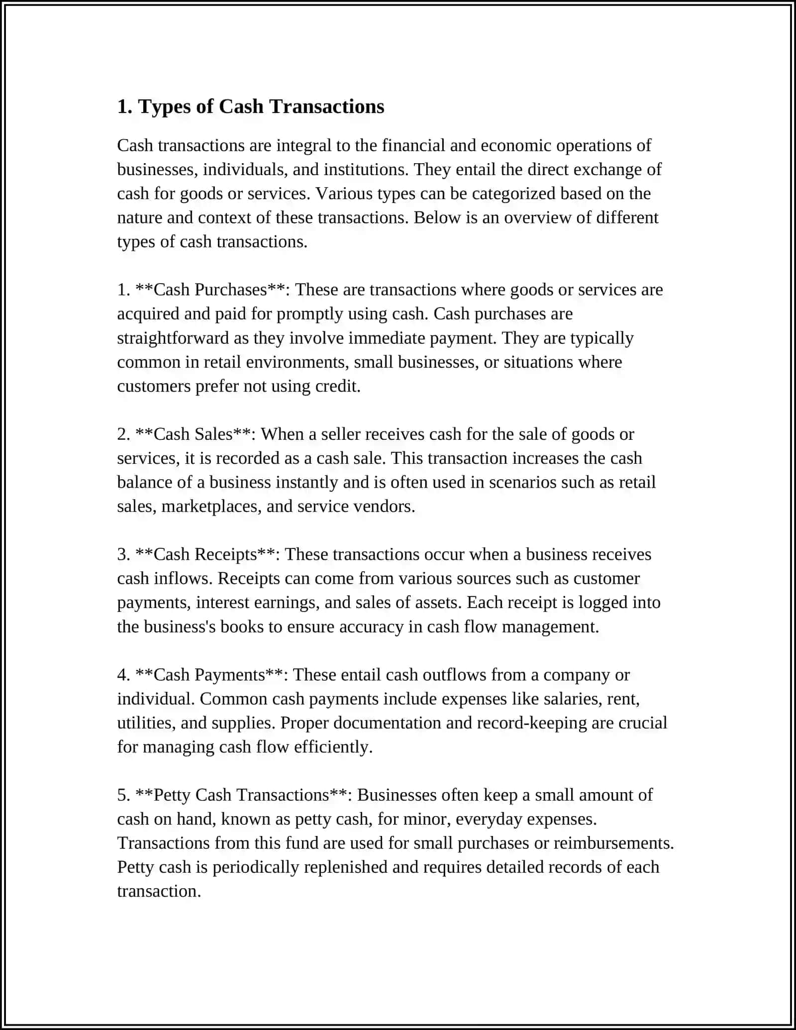 Theme: CASH TRANSACTIONS SUMMARY 3