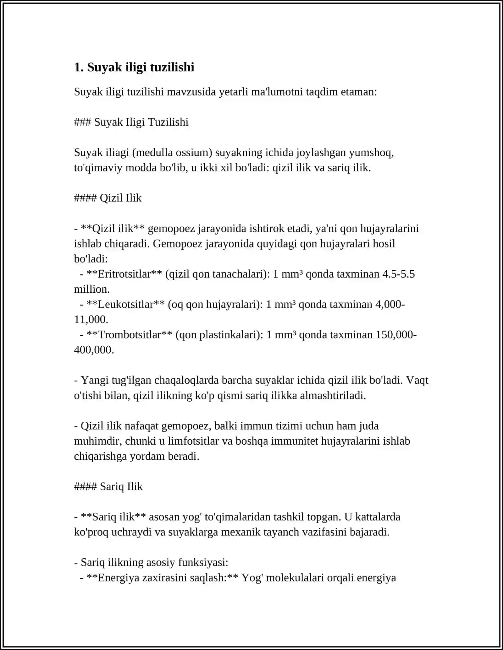 SUYAK ILIGI: TARAKKIYOTI, TUZILISHI, VAZIFASI. KIZIL ILIK, SARIK ILIK 3
