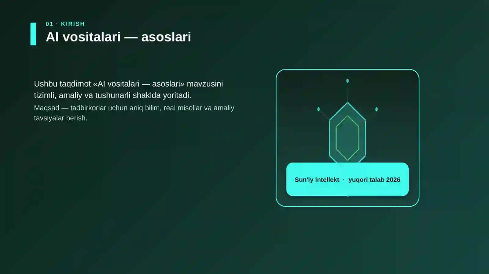 AI vositalari — asoslari 3