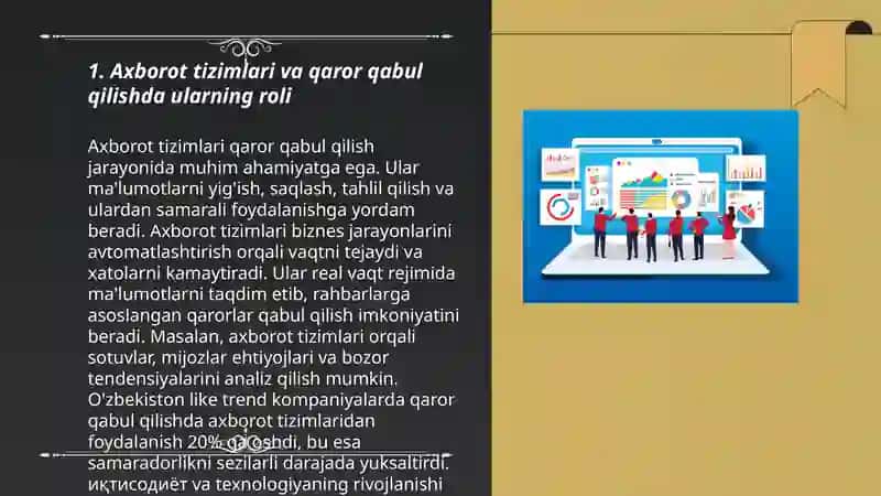 Axborot analitika va qarorlari qabul qilishni quvvatlash tizimlari 3