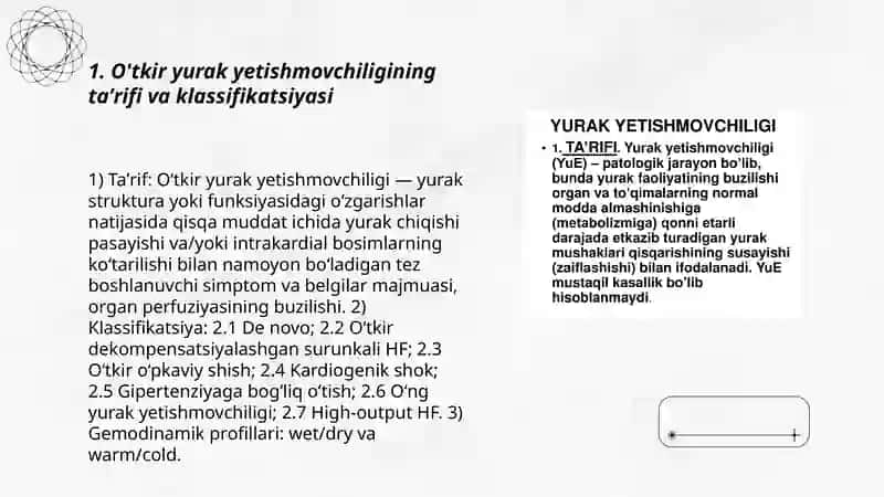 Oʻtkir va surunkali yurak yetishmovchiligi 3
