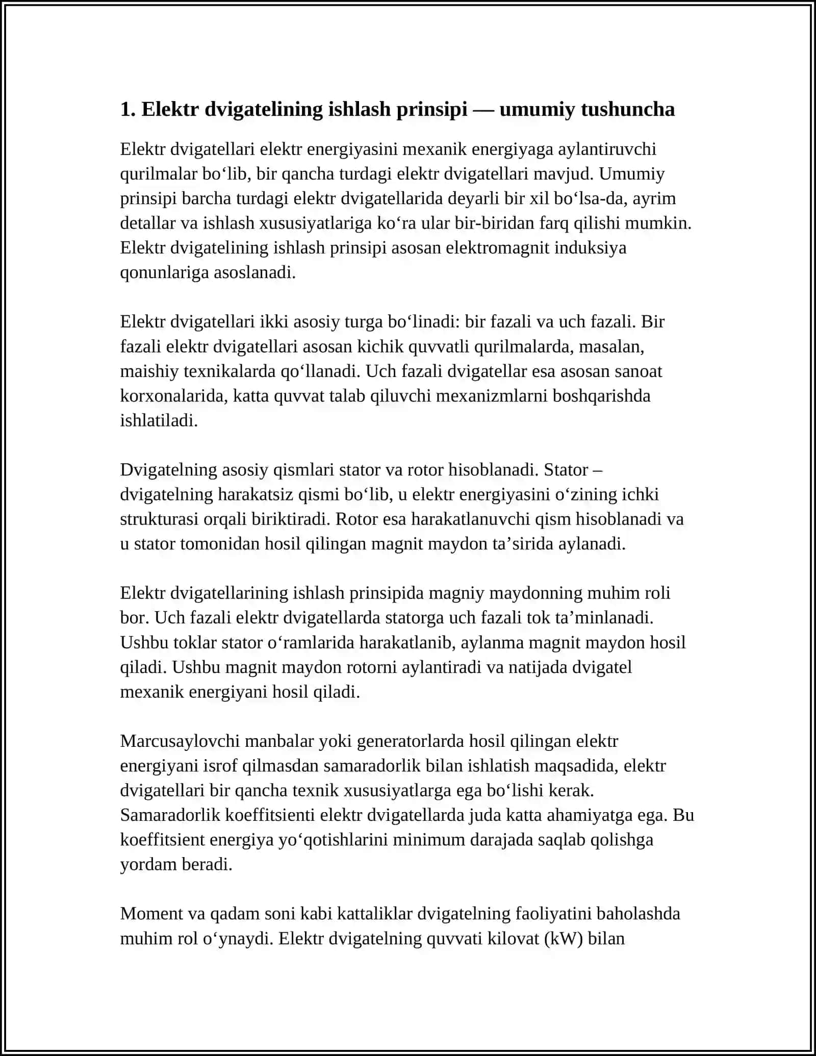ELEKTR DVIGATELLAR ISHLASH PRINSIPI 3