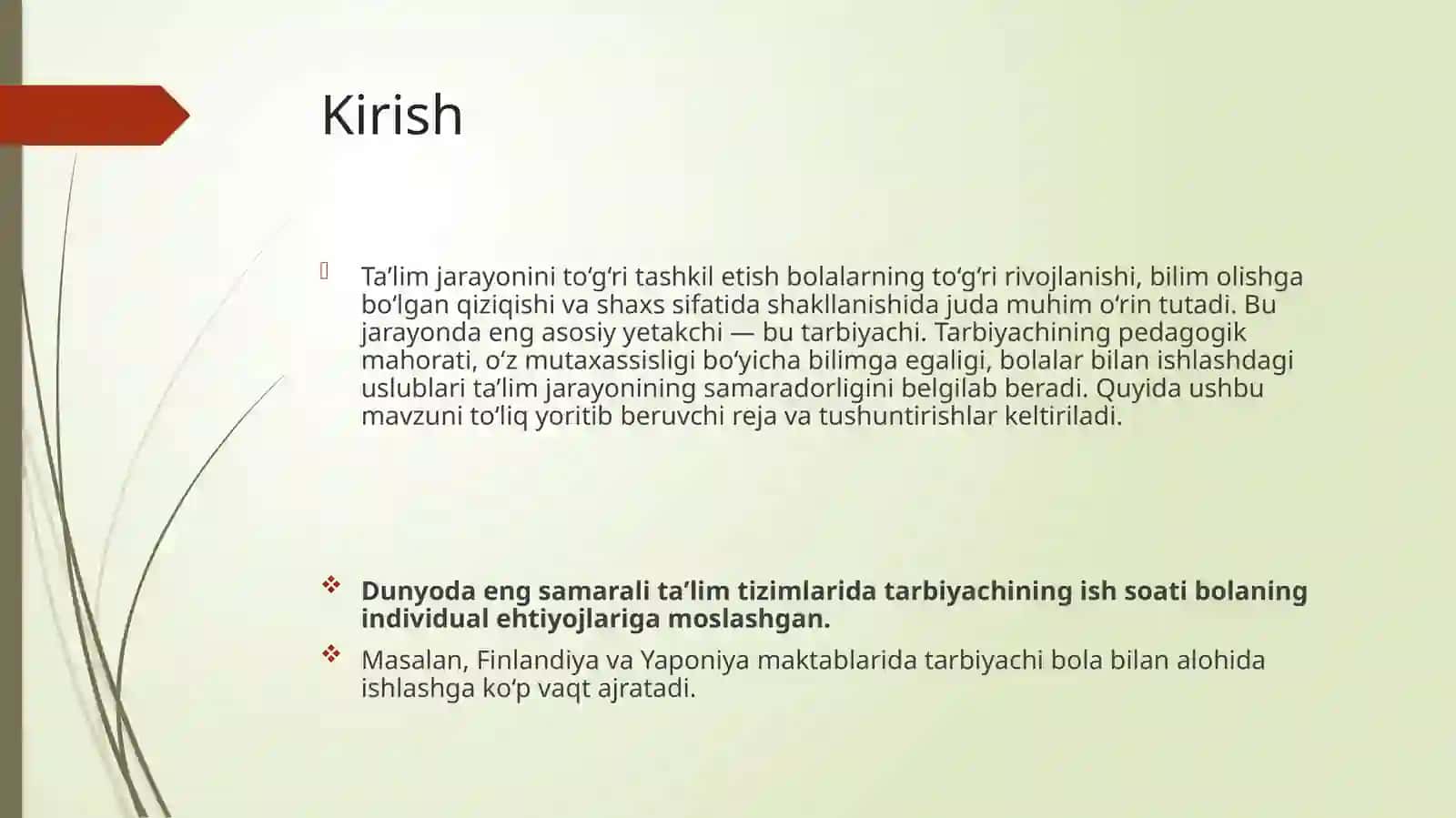 Tarbiyachining taʼlim jarayonidagi o‘rnivi va pedagogik mahorati 3