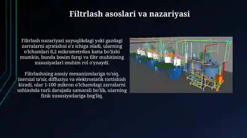Zamonaviy filtrlar.Farmatsevtik ishlab chiqarishlarda jihozlarni joylashtirish 3